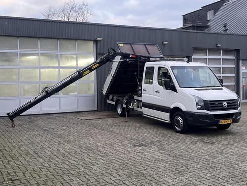 Volkswagen Crafter 2.0 TDI Kipper Laadkraan Hiab XS-044 afst, Auto's, Bestelauto's, Bedrijf, Te koop, ABS, Airconditioning, Centrale vergrendeling
