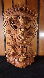 Houtsnijwerk beeld van Garuda en Vishnu Bali Indonesië, Ophalen of Verzenden