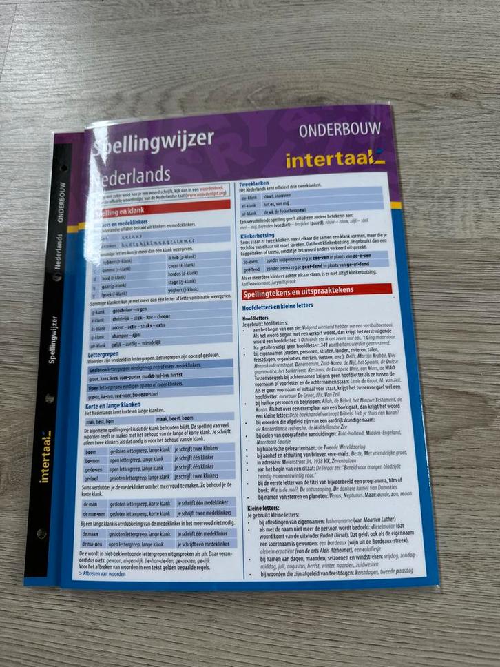 Spellingwijzer Nederlands - Intertaal Onderbouw, Boeken, Studieboeken en Cursussen, Zo goed als nieuw, MBO, Alpha, Ophalen of Verzenden