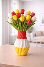 Carnaval Oeteldonk Teskesdurp vaas met kunsttulpen tulpen, Carnaval, Maat 46/48 (XL) of groter, Nieuw, Ophalen of Verzenden