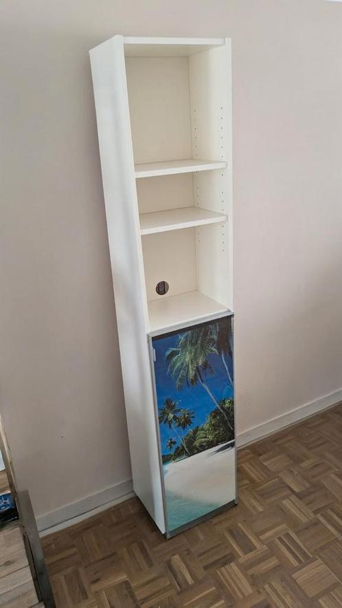 Billy boekenkast wit met deur, Huis en Inrichting, Kasten | Boekenkasten, Gebruikt, 50 tot 100 cm, 25 tot 50 cm, Ophalen