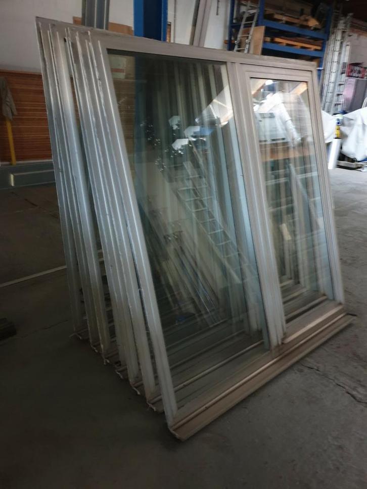 Aluminium kozijnen 7 stuk + voorpui, Doe-het-zelf en Verbouw, Glas en Ramen, Zo goed als nieuw, Gevelraam of Ruit, Minder dan 80 cm