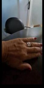 Zilveren ring gevlochten gemerkt 925, 18 tot 19, Nieuw, Ophalen of Verzenden, Dame