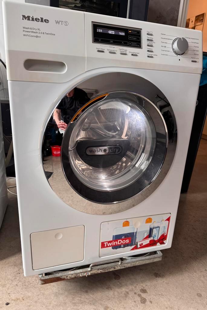 Miele wasdroogcombinatie WTZH730 WPM, Witgoed en Apparatuur, Was-droogcombinaties, Zo goed als nieuw, 8 tot 10 kg, 85 tot 90 cm