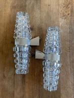 Vintage Wandlampen - Set van 2, Huis en Inrichting, Lampen | Wandlampen, Ophalen, Gebruikt, Glas, Vintage