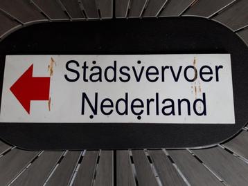 Autobus bestemmingsbord Stadsvervoer Nederland jaren 60/70 beschikbaar voor biedingen