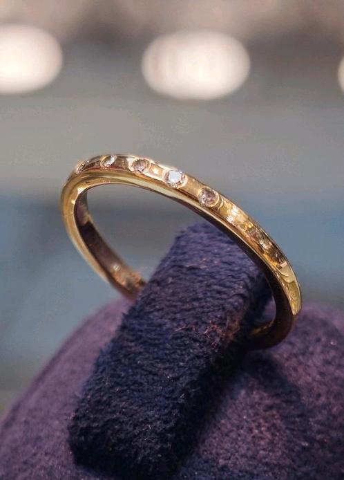 Mooie Diamant  0.15 ct 14k gouden ring, Sieraden, Tassen en Uiterlijk, Ringen, Zo goed als nieuw, Goud, Goud, Ophalen of Verzenden