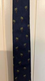 Stropdas van Michaelis - zijde - donkerblauw met palmbomen, Blauw, Michaelis, Ophalen of Verzenden, Zo goed als nieuw