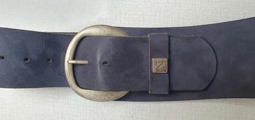 Brede leren heupriem, ceintuur lengte 85-95 cm, suède  beschikbaar voor biedingen