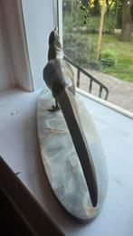 Art Deco Fazant beeld op marmer, Ophalen
