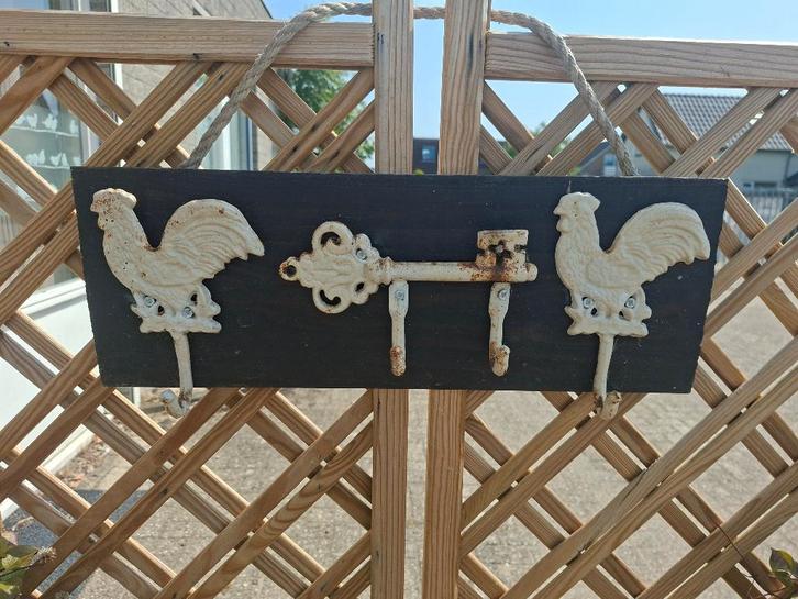 Oude Wandkapstok met Gietijzeren Haken, Huis en Inrichting, Woonaccessoires | Kapstokken, Gebruikt, Wandkapstok, Minder dan 100 cm