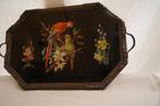 Achterglas beschilderd dienblad met gestoken lijst, Antiek en Kunst, Ophalen of Verzenden