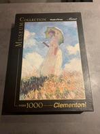 Clementoni puzzel 1000 stukjes Monet Vrouw met Paraplu, Ophalen of Verzenden, 500 t/m 1500 stukjes, Zo goed als nieuw