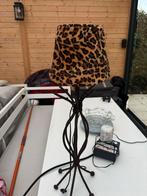 Leuke lamp met luipaardprint kap, Ophalen of Verzenden, Gebruikt, Metaal, Minder dan 100 cm