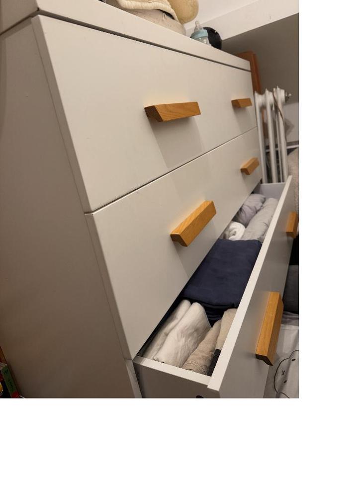 Commode 3 laden Mika, The Wood Factory (TWT), Kinderen en Baby's, Kinderkamer | Commodes en Kasten, Gebruikt, Commode, 90 tot 105 cm