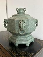 Smaragd groene jadeiet wierookbrander in opbergdoos, Ophalen of Verzenden