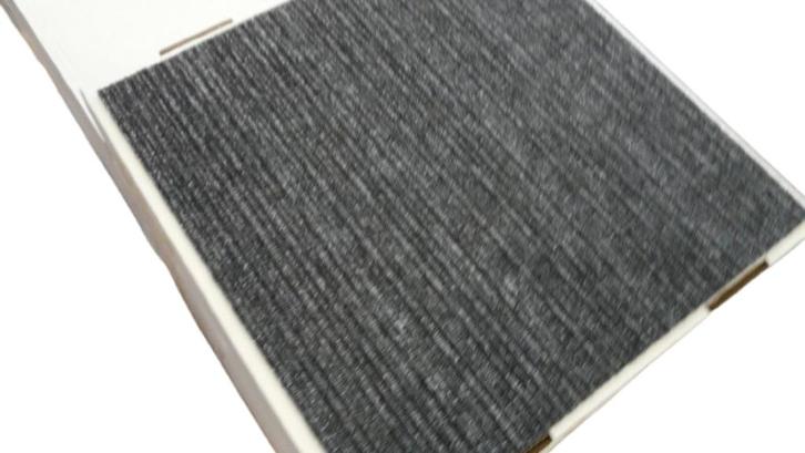 Tapijttegels solid stripe (partij 81) zwart grijs gestr 35m2, Huis en Inrichting, Stoffering | Vloerbedekking, Nieuw, Tapijttegels