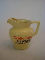 White Label Dewars Scotch whisky waterjug met zwarte rand, Ophalen of Verzenden, Zo goed als nieuw, Gebruiksvoorwerp