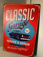 Metalen Garage Vintage bord- Classic Garage Service & Repair, Ophalen of Verzenden, Nieuw