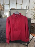 Donker rode blouse met franjes. Zara maat M, Maat 38/40 (M), Zara, Ophalen of Verzenden, Zo goed als nieuw