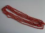 Bloedkoralen ketting/ 2,25 meter, Verzenden, Goud, Ketting, Met edelsteen