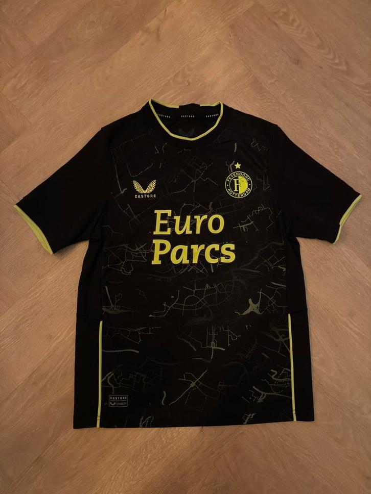 Feyenoord Shirt - Zwart - Maat 158, Kinderen en Baby's, Kinderkleding | Maat 158, Zo goed als nieuw, Jongen of Meisje, Shirt of Longsleeve