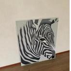Design schilderij zebra groot gesigneerd, Antiek en Kunst, Kunst | Schilderijen | Modern, Ophalen