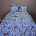 Nieuwe lichtblauwe grijze sprei plaid Clayre & Eef 240x260, Ophalen of Verzenden, Nieuw
