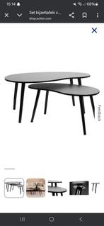 Salontafel Zwart Houtlook - Stijlvol en Modern, Ophalen, Kunststof, 50 tot 100 cm, 50 tot 100 cm