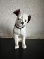 Leuk Honden spaarpot van ijzer, Tuin en Terras, Tuinbeelden, Ophalen of Verzenden, Gebruikt, Steen, Dierenbeeld