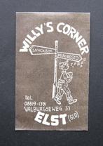 8019 Elst (Gld) - Snackbar Willy's Corner, Ophalen of Verzenden, Nederland