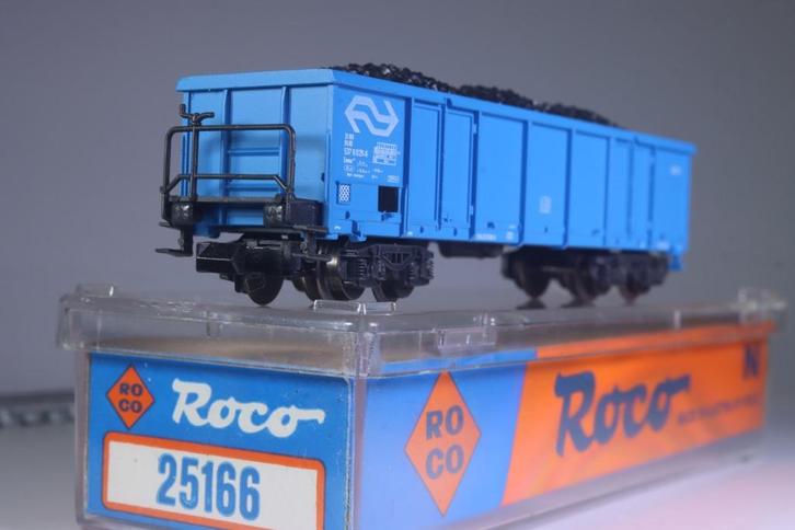 Goederenwagon type Eanos, blauw, kolenlading, NS, Hobby en Vrije tijd, Modeltreinen | N-Spoor, Nieuw, Wagon, Gelijkstroom, Roco