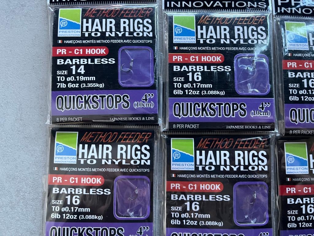 adv 520 / NIEUW mixset 8 onderlijnboekjes PRESTON, Watersport en Boten, Ophalen of Verzenden, Nieuw, Haak