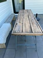 Oude Houte markt tafel, Ophalen of Verzenden, Gebruikt