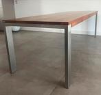 Bert Plantagie tafel notenhout RVS 220x100cm, Huis en Inrichting, Tafels | Eettafels, Ophalen of Verzenden, Rechthoekig, 200 cm of meer