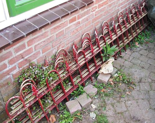 tuinhekjes 5 lengtes van 3 meter lang., Tuin en Terras, Tuinhekken en Hekwerk, Gebruikt, Sierhekwerk, IJzer, Ophalen