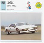 Ma735 autokaart lotus esprit turbo (1980, Ophalen of Verzenden, Zo goed als nieuw, Auto's
