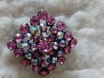 Mooie BROCHE met blauw en roze, Overige materialen, Minder dan 4 cm, Ophalen of Verzenden, Zo goed als nieuw