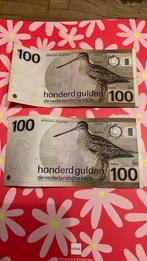 2 biljetten van 100 gulden uit 1977, Ophalen of Verzenden, 100 gulden