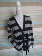 Vest: Ruim grijs gestreept vest – Trend One - S   , Ophalen of Verzenden, Maat 36 (S), Grijs, Trend One
