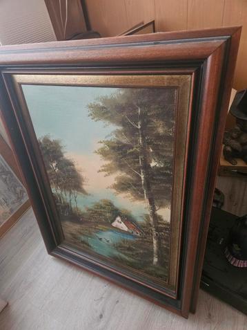 Schilderij met lijst - 71x91 cm beschikbaar voor biedingen