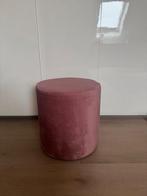 Leuke poef, stoel, kussens en plaid, Huis en Inrichting, Ophalen, Zo goed als nieuw, Roze, Vierkant