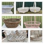 Vintage / rieten - rotan mand - manden en mandjes, Ophalen of Verzenden