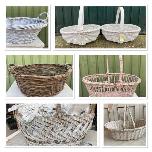 Vintage / rieten - rotan mand - manden en mandjes, Antiek en Kunst, Curiosa en Brocante, Ophalen of Verzenden