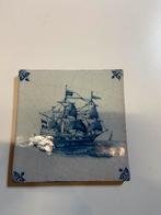 Antiek tegeltje met schip boot, Ophalen