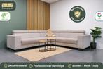 Moderne Beige Hoekbank met Verstelbare Hoofdsteunen, 250 tot 300 cm, -, -, Hoekbank