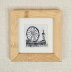 Ets de Pier Scheveningen 10x10 cm incl lijst, Antiek en Kunst, Kunst | Etsen en Gravures, Ophalen of Verzenden