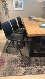 Eetkamerstoelen van XOOON, zwart op wieltjes, Ophalen, Kunststof, Zwart, Zo goed als nieuw