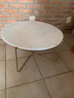 nieuw tafeltje   marmer blad, Huis en Inrichting, Tafels | Salontafels, Ophalen, 50 tot 100 cm, Rond, Zo goed als nieuw