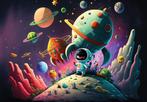 Astronaut behang kinderkamer - Space - Ruimtevaart, Verzenden, Nieuw, Wanddecoratie